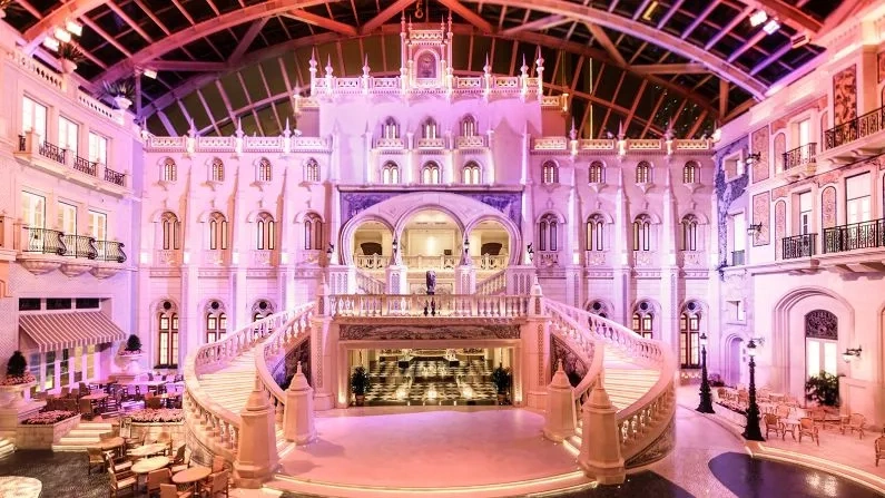 澳门赌场内部豪华装潢全景